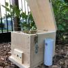 Bare Timber OATH Stingless Native Bee Hive Perspex Viewing, Hinged Lid Design With Roof 