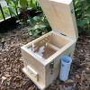 Bare Timber OATH Stingless Native Bee Hive Perspex Viewing, Hinged Lid Design With Roof 