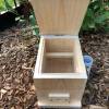 Bare Timber OATH Stingless Native Bee Hive Perspex Viewing, Hinged Lid Design With Roof 