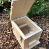 Bare Timber OATH Stingless Native Bee Hive Perspex Viewing, Hinged Lid Design With Roof 