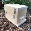 Bare Timber OATH Stingless Native Bee Hive Perspex Viewing, Hinged Lid Design With Roof 