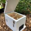 Painted OATH Stingless Native Bee Hive Perspex Viewing, Hinged Lid Design With Roof 