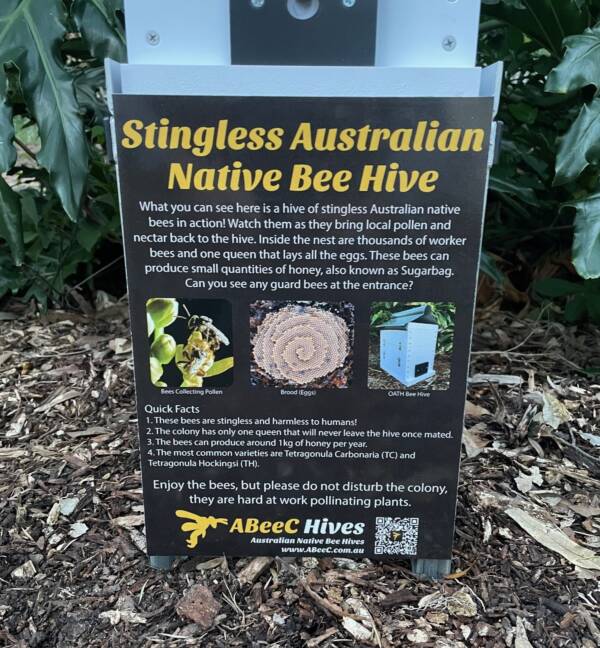 Information Sign for Stingless Native Hives