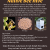 Information Sign for Stingless Native Bee Hives